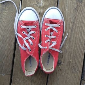 Red Converse All-Stars Youth Size 3 Kids Shoes